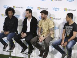 Hernández estuvo en el acto publicitario con Ramos, Bale y Marcelo. EFE / A. Díaz