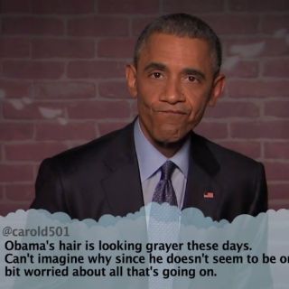 Obama lee tuits odiosos con Jimmy Kimmel