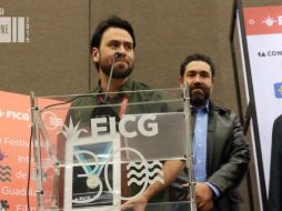 'Aquí están los resultados del gusto y la dedicación por contar esta historia', dijo García al ser  galardoneado. TWITTER / @IMCINE