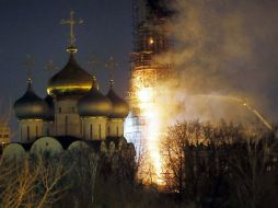 Señalan que el campanario en sí no sufrió daños significativos. EFE / Y. Kochetkov