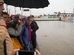 El mandatario recorrió la zona afectada por precipitaciones en Morelia. NTX / ARCHIVO