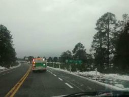 PC Durango había reportado el cierre total de un tramo por la nieve. TWITTER / @uepcdurango