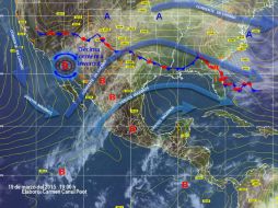 Para el viernes los meteorólogos prevén que la décima tormenta invernal se localice en el noroeste del territorio mexicano. TWITTER / @conagua_clima