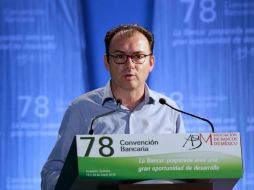 Videgaray se negó a responder preguntas sobre el tema en su participación en la 78 Convención Nacional Bancaria. SUN / L. Cortés