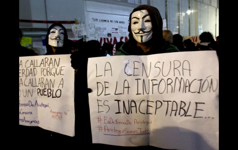 La destitución de Irving Huerta y Daniel Lizárraga culmina con el despido de Carmen Aristegui de MVS Radio. SUN / Y. Xolalpa