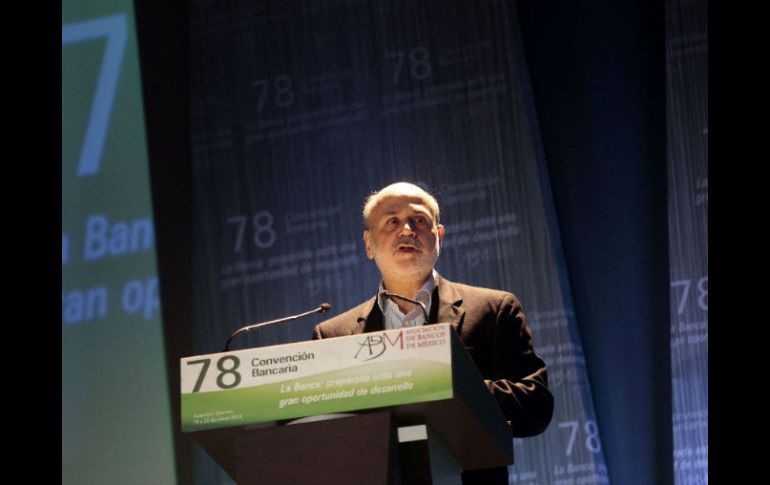 En su intervención en la 78 Convención Bancaria, Bernanke se dice seguro que habrá una excelente colaboración entre México y EU. AFP / P. Pardo