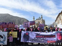 La manifestante Sana Ahmadi dijo que 'fue una acción planeada por fundamentalistas que quieren acabar con los derechos de la mujer'. AFP / S. Marai
