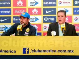 Matosas y Peláez dieron una rueda de prensa para detallar la situación. TWITTER / @CF_America