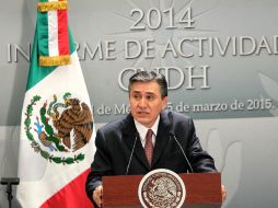 El presidente de la CNDH, González Pérez, aseguró que ignorar recomendaciones también debilita al Estado de Derecho. SUN / L. Godínez
