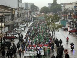 La Gran Marcha del Campesino Pobre moviliza desde hace 22 años a labriegos hasta la capital del país. AP / J. Saenz