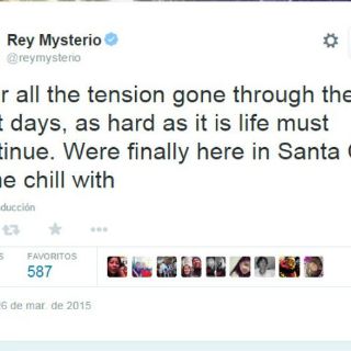 'Rey Mysterio' rompe el silencio en Twitter