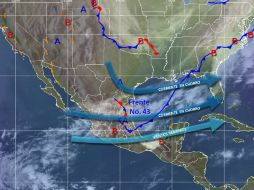 Los estados del sur de la República Mexicana serán los afectados por los efectos climáticos del sistema frontal número 433 ESPECIAL / smn.conagua.gob.mx