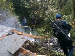 El transporte aéreo realizaba trabajos en el servicio telefónico, pero las condiciones por el frente frío propiciaron el accidente. TWITTER / @SSP_GobOax