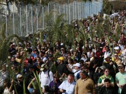 Con este ambiente festivo arrancó la semana en Tierra Santa. AFP / G. Tibbon