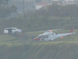 Vecinos del fraccionamiento donde reside Korenfeld captaron el momento en que su familia asciende al helicóptero. FACEBOOK / Ignacio Vizcaíno Tapia