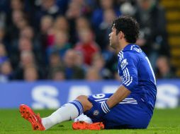 Diego Costa se resintió ayer de su lesión en los isquiotibiales de la pierna izquierda y quedará fuera por un par de semanas. AFP / G. Kirk