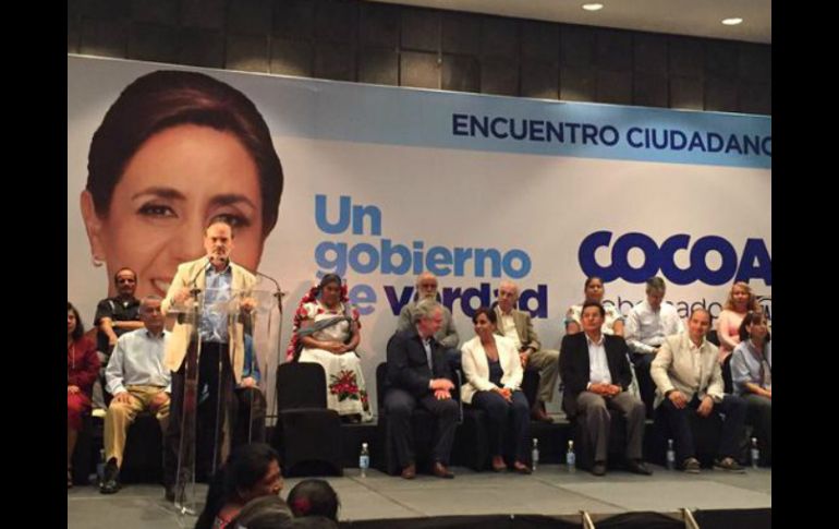 Madero estuvo con Calderón, que compite por segunda vez por la gubernatura michoacana. TWITTER / @AccionNacional