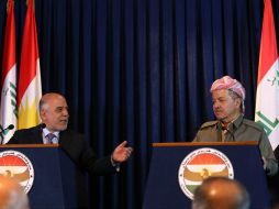 El primer ministro iraquí, Haidar al Abadi, y el Jefe de Gobierno del Kurdistán. AFP / S. Hamed