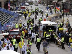 Dos bombas explotaron cerca de la meta de la maratón de Boston el 15 de abril de 2013. AP / ARCHIVO