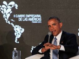 El mandatario estadounidense afirma que EU está comprometido a trabajar con los países que participan la Cumbre. EFE / A. Bolivar