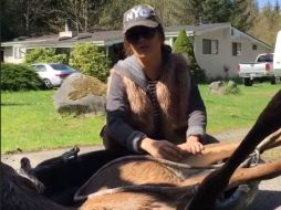 En el pequeño clip, Hayek aclara que la ropa que usa en ese momento es de piel falsa. INSTAGRAM / @salmahayek