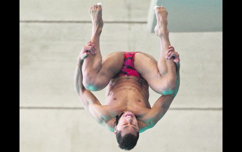 Jahir Ocampo se colgó el oro en trampolín de tres metros en las dos primeras fechas, realizadas en Alemania y León, Guanajuato. MEXSPORT /