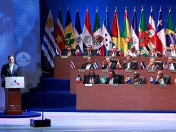 El presidente de Panamá, Juan Carlos Varela, es anfitrión de la séptima Cumbre de Las Américas. EFE / M. Dueñas