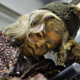 Exponen momia de un niño muerto en el sigo XIX embalsamado por su padre