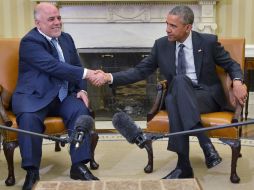 Obama habló con Haidar al Abadi para tratar el desarrollo de la campaña militar contra el EI. AFP / M. Ngan