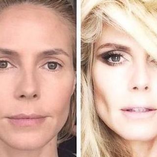 Heidi Klum, antes y después del maquillaje
