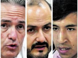 Petersen, Villanueva y Kumamoto (de izq. a der.), son tres de los que ya han presentado su declaración patrimonial. EL INFORMADOR / ARCHIVO