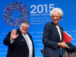 Christine Lagarde asegura que Agustín Carstens es una persona muy talentosa. AFP / N. Kamm