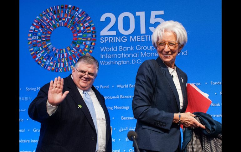 Christine Lagarde asegura que Agustín Carstens es una persona muy talentosa. AFP / N. Kamm