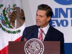 Peña Nieto encabezó la 71 Asamblea Anual Ordinaria de la Cámara de la Industria de Transformación de Nuevo León. TWITTER / @PresidenciaMX