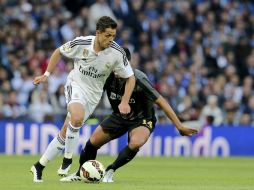 El 'Chicharito' es la primera opción para ocupar un sitio en el eje del ataque del cuadro merengue. EFE / ARCHIVO