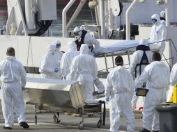 Se recuperaron 24 víctimas mortales del agua y fueron trasladadas al puerto maltés. EFE / I. Consiglio