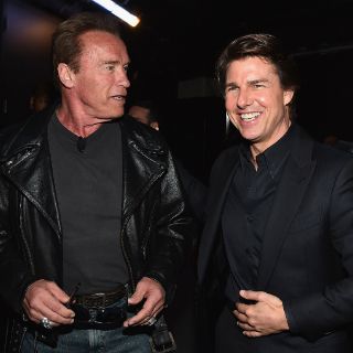 Cruise y Schwarzenegger cimbran presentación de Paramount