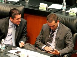 El coordinador del Partido Verde (i) asegura que su bancada votará a favor de la minuta. NTX / ARCHIVO