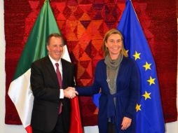 José Antonio Meade y Federica Mogherini aprovechan para examinar temas de la agenda global y la cumbre CELAC. TWITTER / @JoseAMeadeK