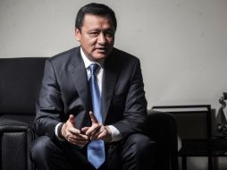 Osorio Chong estuvo en el marco de la inauguración de la Feria Aeroespacial México 2015. SUN / ARCHIVO