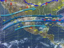 Una circulación anticiclónica en la atmósfera mantendrá temperaturas de cálidas a calurosas sobre la mayor parte del país. ESPECIAL / smn.conagua.gob.mx