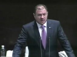 Abel Salgado, se encargó de fundamentar el dictamen ante el pleno. YOUTUBE / Cámara de Diputados