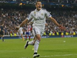 'Chicharito' Hernández logró el único tanto de la serie entre el Real Madrid y el Atlético. AP / ARCHIVO