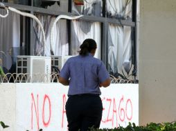 Este miércoles, los estudiantes normalistas vandalizaron la sede de la Secretaría Estatal de Educación. NTX / ARCHIVO