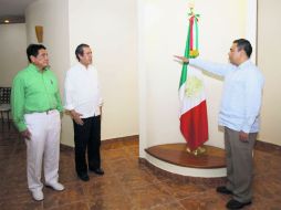 David Cienfuegos rindió protesta al cargo interino como jefe del Ejecutivo en el Estado. NTX /