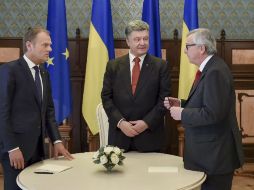 Ucrania y la UE celebran la cumbre bilateral en Kiev. EFE / M. Lazarenko