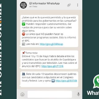 Con WhatsApp, EL INFORMADOR te acerca la cobertura electoral