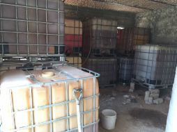 Al parecer, el producto almacenado era gasolina Premium. ESPECIAL / Policía de Tlajomulco
