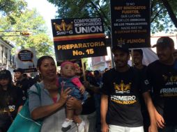 Entre los sindicatos más numerosos estaba el de la UdeG. TWITTER / @SUTUdeG