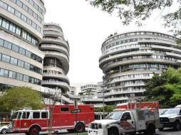 El histórico complejo Watergate fue evacuado después del derrumbe. AFP / M. Antonov